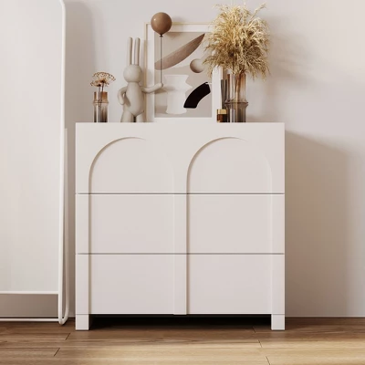Modern Dresser With Arch Design, Sideboard Cabinet With Storage Spaces-ModernLuxe 3 Modern Dresser With Arch Design, Sideboard Cabinet With Storage Spaces-ModernLuxe