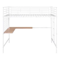 Full Size Metal Loft Bed With Desk And Grid - ModernLuxe 14 Full Size Metal Loft Bed With Desk And Grid - ModernLuxe -ModernLuxe GUEST 7121348a 4edb 40a7 9731 21b254d24236