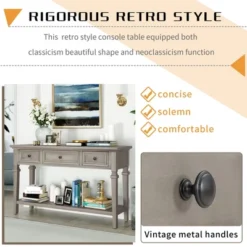 Retro Console Table With Drawers And Shelf-ModernLuxe 17 Retro Console Table With Drawers And Shelf-ModernLuxe -ModernLuxe GUEST 718705b9 6e1b 4b06 a19f f19924c005f8