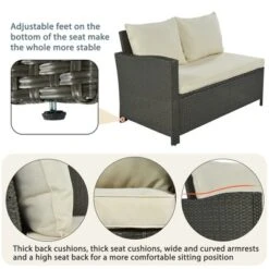 6 PCS Patio Outdoor Rattan Sectional Sofa Set, Conversation Seating Group With Cushions-ModernLuxe -ModernLuxe GUEST 7295d672 f9ed 476f 90d2 2524ed572ac6