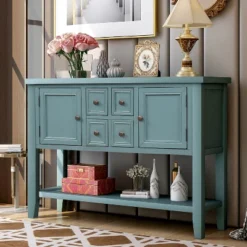 Modernluxe Cambridge Series Buffet Sideboard Console Table With Bottom Shelf -ModernLuxe GUEST 744c2351 b2ff 49f7 b8da 9248a1fdcb92