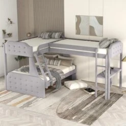 L-Shaped Twin Over Full Bunk Bed And Twin Loft Bed With Desk-ModernLuxe 17 L-Shaped Twin Over Full Bunk Bed And Twin Loft Bed With Desk-ModernLuxe -ModernLuxe GUEST 76873afd a4d7 4b0d ae64 fe6afee58361