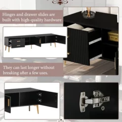Modern TV Stand For TVs Up To 77'' With 5 Champagne Legs-ModernLuxe -ModernLuxe GUEST 76a6cb5d d0ab 42c8 9d33 3dfe2bf5b206
