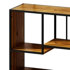 Multipurpose Bookshelf Storage Rack With Closed Storage Cabinets, Black + Brown - ModernLuxe -ModernLuxe GUEST 76decb31 88c7 4004 994c a0286cb27af7