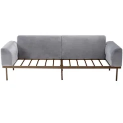 Modern Velvet Loveseat Sofa With Metal Legs And Two Pillows-ModernLuxe -ModernLuxe GUEST 781467bd d7af 4fee 948b baa0f39adfa3