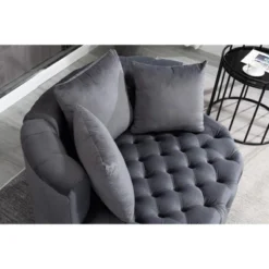 Classical Upholstered Accent Barrel Chair-ModernLuxe -ModernLuxe GUEST 783c3147 4738 414e b2cd 8ee220f666d1