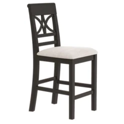 Rustic 6-Piece Wood Counter Height Dining Table Set With Storage Shelf, 4 Chairs And Bench-ModernLuxe -ModernLuxe GUEST 787866fb 6e9a 4aea 8b0a ca5ce4c7ad94