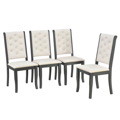 6 PCS Retro Dining Set With Unique-designed Table And Upholstered Chair-ModernLuxe 11 6 PCS Retro Dining Set With Unique-designed Table And Upholstered Chair-ModernLuxe - Image 9