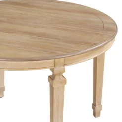 5 PCS Round Dining Table Set With Solid Wood Legs And 4 Striped Fabric Upholstered Chairs-ModernLuxe 22 5 PCS Round Dining Table Set With Solid Wood Legs And 4 Striped Fabric Upholstered Chairs-ModernLuxe -ModernLuxe GUEST 78ffc4ec 83fe 40a1 8bb0 df5ac6f211d3