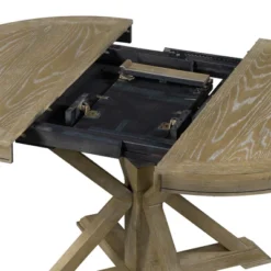 5 PCS Extendable Wood Dining Table Set With Round Table And 4 Upholstered Chairs-ModernLuxe -ModernLuxe GUEST 795d77f3 fc46 464d a313 f811b60bf3c2