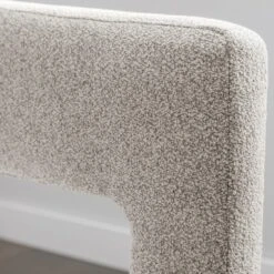 Contemporary Designed Upholstered Accent Chair With Curved Backrest, Wood Dining Chair-ModernLuxe -ModernLuxe GUEST 7996f972 3a6f 4db1 8b6d 4dde349fea6d