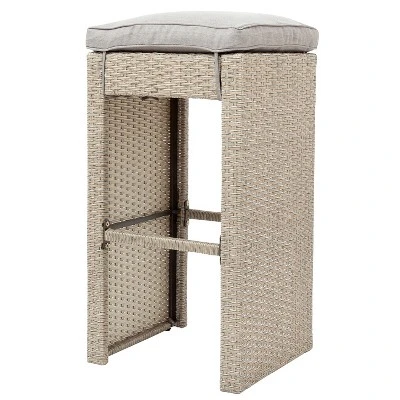 5-piece Patio Rattan Bar Dining Table Set With 4 Stools-ModernLuxe 11 5-piece Patio Rattan Bar Dining Table Set With 4 Stools-ModernLuxe - Image 9