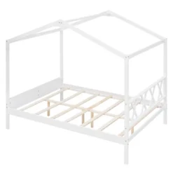 Full Size Wood House Bed Frame With Storage Space-ModernLuxe -ModernLuxe GUEST 79f22781 2426 4de5 b486 2f93ff45242d