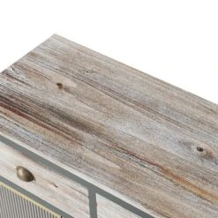 47.6" Modern Freestanding 4 Glass Door Sideboard With 3 Top Drawers, Natural - ModernLuxe 19 47.6" Modern Freestanding 4 Glass Door Sideboard With 3 Top Drawers, Natural - ModernLuxe -ModernLuxe GUEST 7b67f48c face 4140 a984 bf0ad81c7b9f