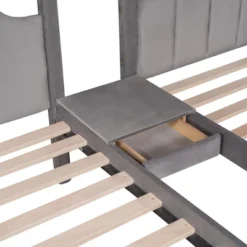 Full Over Twin & Twin Bunk Bed, Velvet Triple Bunk Bed With Drawers And Guardrails-ModernLuxe -ModernLuxe GUEST 7b7a0353 7fa1 44c8 bdd6 387512f25c39