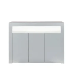 Modern Wooden Sideboard With LED Lights And 3 Doors For Living Room, Kitchen Or Hallway - ModernLuxe -ModernLuxe GUEST 7baeb786 a3a0 408a a79b 08c671a169ca