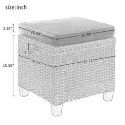 5-Piece Outdoor Conversation Set With Ottoman And Pillows-ModernLuxe -ModernLuxe GUEST 7c972920 c21a 4b5a b3e7 41dcf3cea9d9