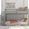 Twin Over Twin Bunk Bed With Storage Ladder - ModernLuxe -ModernLuxe GUEST 7d8ec1e2 7e50 4012 93b8 317921b89a11