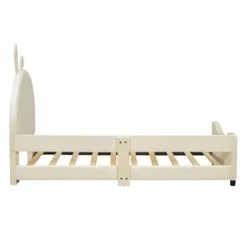 Twin Size Upholstered Daybed Platform Bed With Rabbit Ear Shaped Headboard-ModernLuxe -ModernLuxe GUEST 7ddf369c e733 4f1d b967 1bac92ca2860