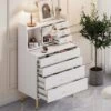 Vanity Makeup Table With Mirror, Storage Dresser With 7 Drawers-ModernLuxe -ModernLuxe GUEST 7dfc056e fde4 42ce 9a23 5e1b21cd8442