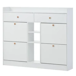 Modern Multifunctional Shoe Cabinet With 4 Turnover Drawers - ModernLuxe -ModernLuxe GUEST 7f96d420 c5aa 4337 8431 3eccb7e8714f