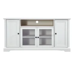 TV Stand For TV Up To 65in With 2 Tempered Glass Doors, Adjustable Panels Open Style Cabinet, Sideboard-ModernLuxe -ModernLuxe GUEST 7fcaa2ef 76eb 4354 8c71 81c829924e0e