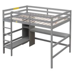 Full Size Loft Bed With Multifunction Shelves And Under-Bed Desk - ModernLuxe -ModernLuxe GUEST 81e1b336 5d2b 48c5 b492 2f24e7e37804