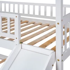 House Shape Twin Over Twin Bunk Bed With Slide - ModernLuxe -ModernLuxe GUEST 826ae66f d749 44d6 ac53 7ed1a21251f4