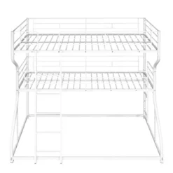 Full XL Over Twin XL Over Queen Size Metal Triple Bunk Bed With Ladder-ModernLuxe -ModernLuxe GUEST 82876143 0deb 46a0 b3c7 b42527c87aaf