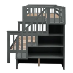 Twin-Over-Full Bunk Bed With Storage Stairs And Guard Rail - ModernLuxe -ModernLuxe GUEST 8328d0aa 61db 4651 abb8 9c8e579a6be6