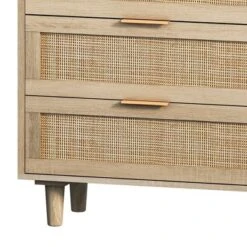 6-Drawer Rattan Dresser For Living Room And Bedroom, Natural - ModernLuxe -ModernLuxe GUEST 83a5be6d f618 4c31 9237 4c72c5aa7e51