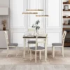 5 PCS Classic Dining Table Set With 4 Upholstered Chairs-ModernLuxe