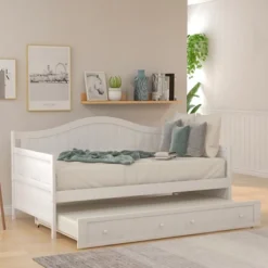 Twin Wooden Daybed With Trundle Bed-ModernLuxe -ModernLuxe GUEST 8676a3d9 4b1b 448e a49c cac5ac9dcea1