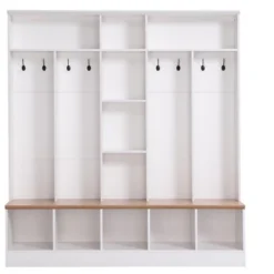 Hall Tree With Storage Bench, Multifunctional Coat Rack And 8 Entrance Hooks - ModernLuxe -ModernLuxe GUEST 8742522e ef11 4cf5 82ad 86e33d4b19f8