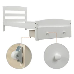 Twin Size Wood Platform Bed Frame With Storage Drawer And Slat Support-ModernLuxe -ModernLuxe GUEST 88ec8e9e 89a7 4e23 ad02 2aeae57db5f8