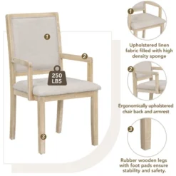 5 PCS Round Extendable Dining Table Set With Butterfly Leaf And 4 Upholstered Dining Armchairs-ModernLuxe -ModernLuxe GUEST 8940945e b9e8 4182 9cbc 349e3dfcb5af