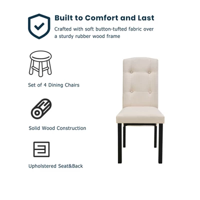 5 PCS Wood Dining Table Set With Faux Marble Tabletop And Upholstered Dining Chairs-ModernLuxe 6 5 PCS Wood Dining Table Set With Faux Marble Tabletop And Upholstered Dining Chairs-ModernLuxe - Image 4