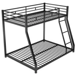 Twin Over Full Metal Floor Bunk Bed With Ladder-ModernLuxe -ModernLuxe GUEST 8a5dd3ff 0ed2 4d76 8c8f cbbaedb8ebb3