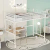 Twin Metal Loft Bed With Desk And Metal Grid - ModernLuxe -ModernLuxe GUEST 8a5fe0a0 4862 4958 bb3a fd7570013ac5