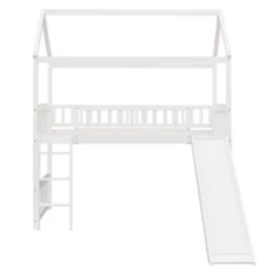 Twin Size Loft House Bed With Slide-ModernLuxe -ModernLuxe GUEST 8b513386 9494 4e84 adb7 b01c5ae30913