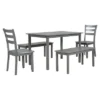 Farmhouse 5-piece Wooden Dining Set With 2 Dining Chairs And 2 Benches-ModernLuxe -ModernLuxe GUEST 8cf0f62f a9d8 45b7 907f b90b44a6e58c