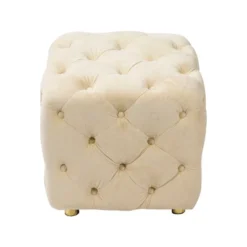 Modern Velvet Upholstered Ottoman - ModernLuxe -ModernLuxe GUEST 8d2cbce1 c59b 4474 972f ee44cd2152c7