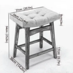 Set Of 2 Counter Height Bar Stools With Wooden Legs - ModernLuxe -ModernLuxe GUEST 8de5b075 4f02 41c6 ab97 d60aafcf6389