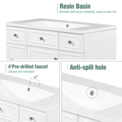 36" Bathroom Vanity Cabinet With Sink, Soft Close Doors And Drawers, White - ModernLuxe -ModernLuxe GUEST 8df1a7fc cd47 487f aa56 e40a0bd3409a