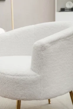 Armchair Accent Tub Barrel Chair With Gold Metal Legs-ModernLuxe -ModernLuxe GUEST 8e368722 b57a 4512 8a24 c7d09d88a1ee