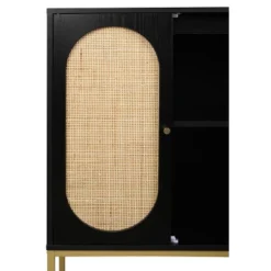 Natural Rattan 2 Door High Cabinet With Built-In Adjustable Shelves - ModernLuxe -ModernLuxe GUEST 8eb393aa 0f9b 4b8c aa04 c212a2c143b2