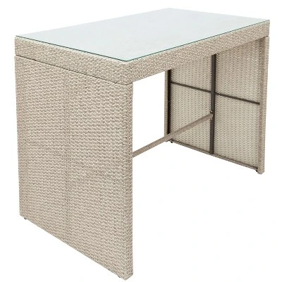 5-piece Patio Rattan Bar Dining Table Set With 4 Stools-ModernLuxe 8 5-piece Patio Rattan Bar Dining Table Set With 4 Stools-ModernLuxe - Image 6