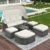 Patio PE Rattan Daybed Sunbed With Retractable Canopy-ModernLuxe -ModernLuxe GUEST 8f22dfa1 a42c 473d 8faf ccab7d34d66d