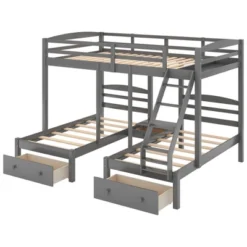 Full Over Twin & Twin Bunk Bed, Gray - ModernLuxe 15 Full Over Twin & Twin Bunk Bed, Gray - ModernLuxe -ModernLuxe GUEST 8fc2aee3 5261 4055 ba68 57656ba27b87