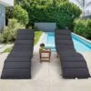 Outdoor Patio Wood Portable Extended Chaise Lounge Set With Foldable Tea Table Gray-ModernLuxe -ModernLuxe GUEST 9014c04d 2c14 4cdf a561 9b2ea51fa1f6